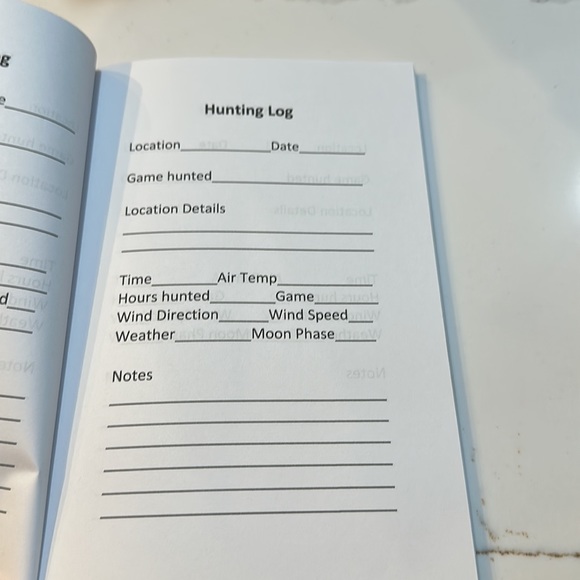 NWOT‼️Softcover Camouflage Hunting Log Book 🦃🦆🦌 - Picture 3 of 3
